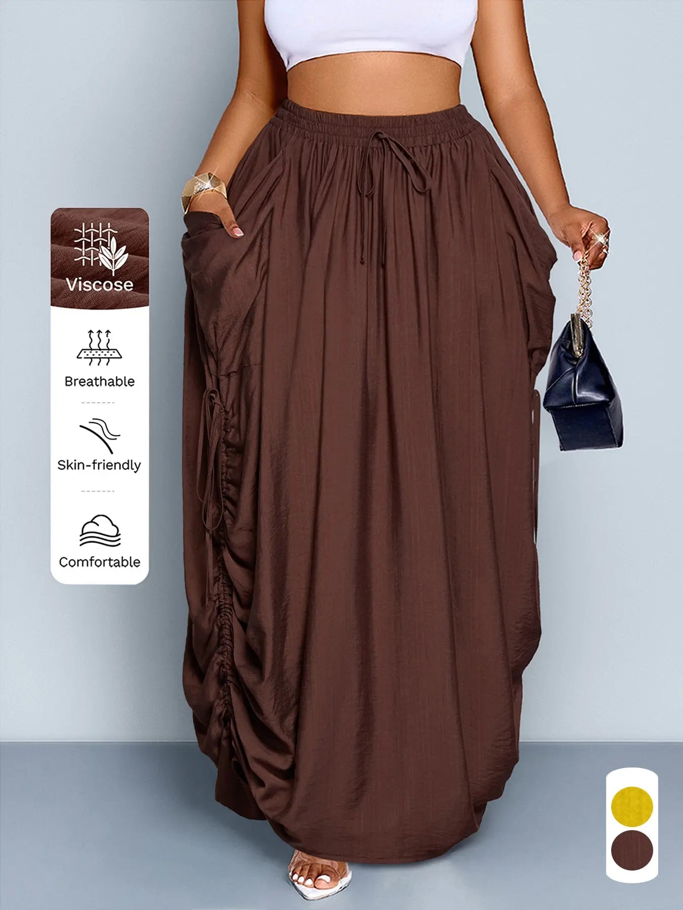 Plus Size Maxi Skirt
