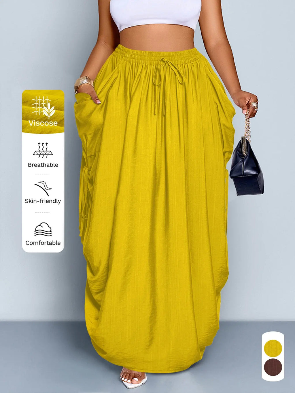 Plus Size Maxi Skirt
