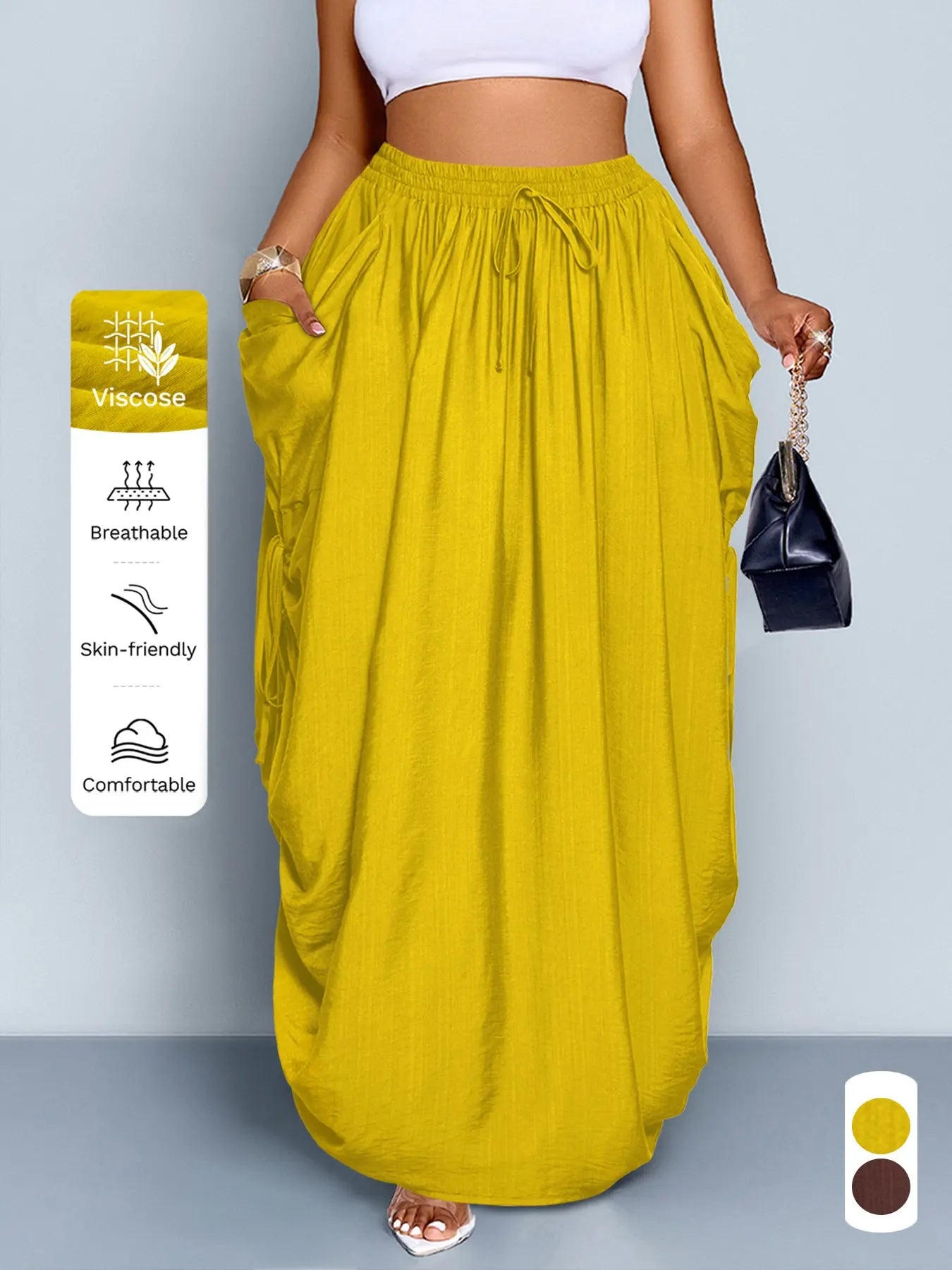 Plus Size Maxi Skirt