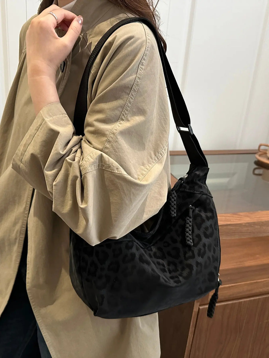 Women'S Leopard Print Casual Crossbody Bag