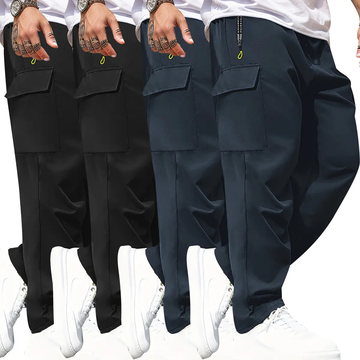 4 PIECES - Men's Cargo Pants