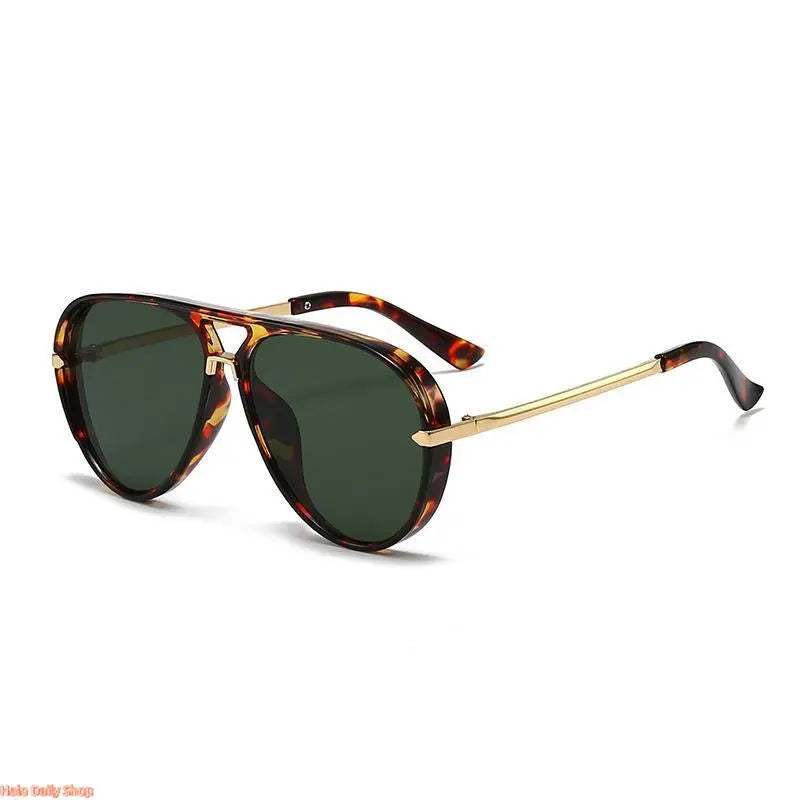 Retro Aviator Sunglasses for Women, with Trendy Casual Metal Frame Shades