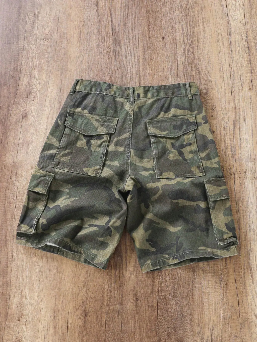 American Street Style Washed Camouflage Cargo Pants, streetwear outfit
