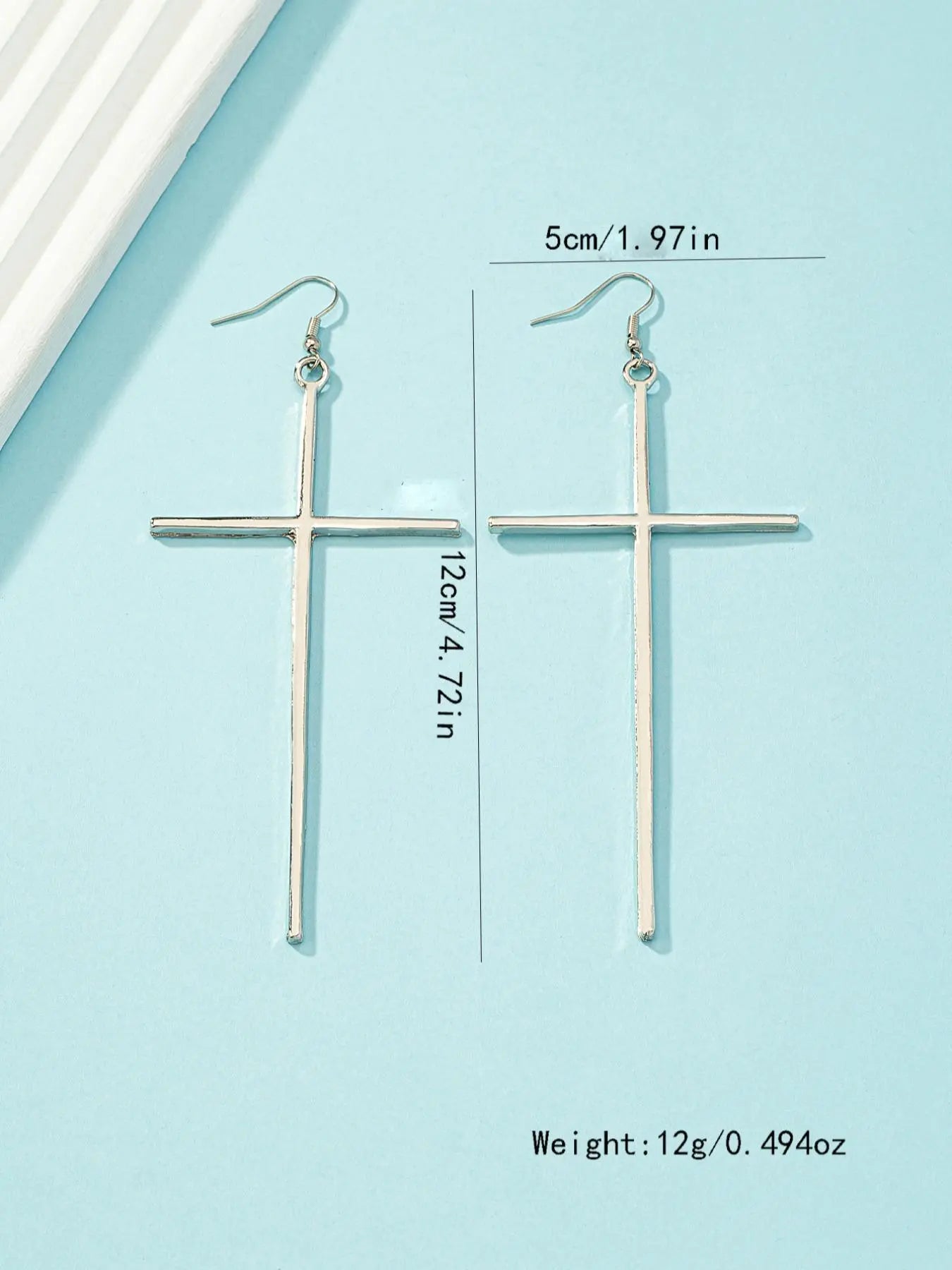 Women'S Street Trend Cross Charm Dangle Earrings