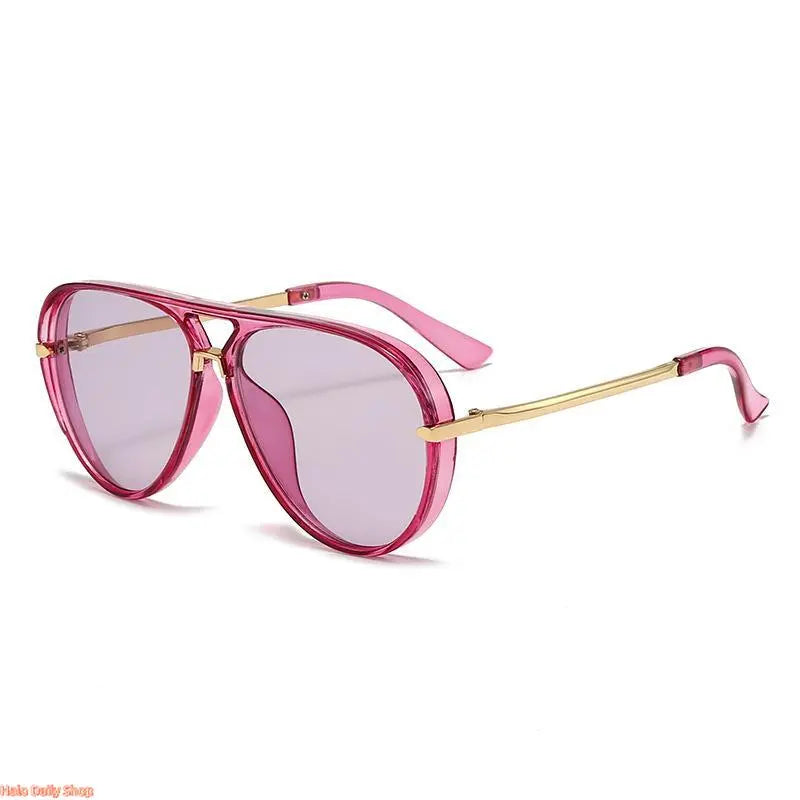 Retro Aviator Sunglasses for Women, with Trendy Casual Metal Frame Shades