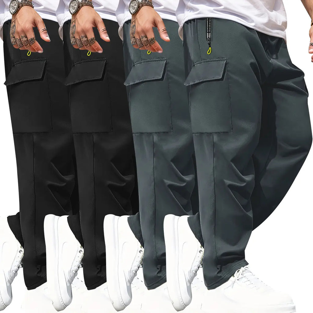 4 PIECES - Men's Cargo Pants