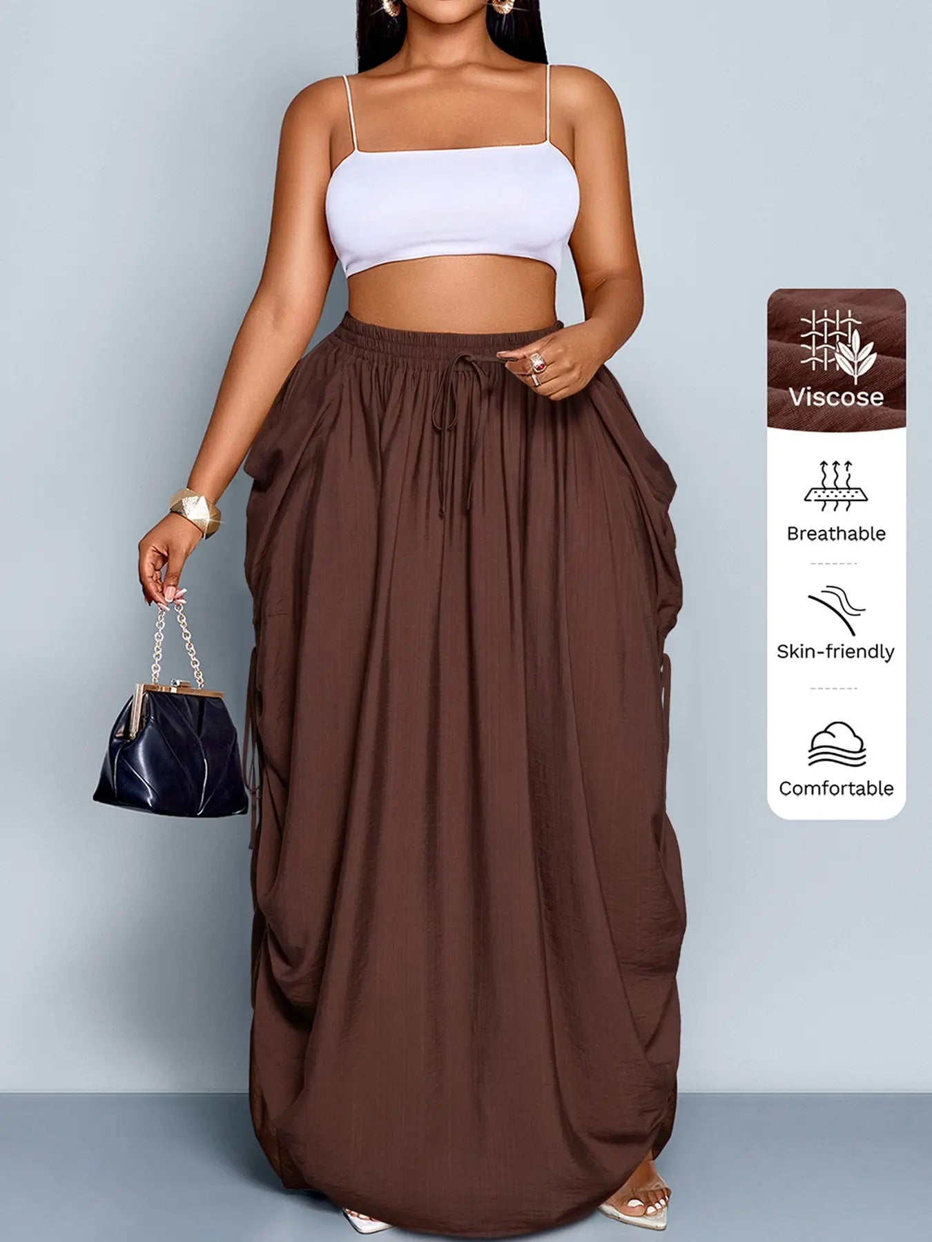 Plus Size Maxi Skirt