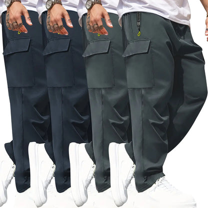 4 PIECES - Men's Cargo Pants