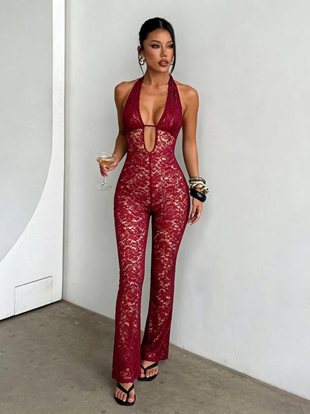 Lace Halter Jumpsuit