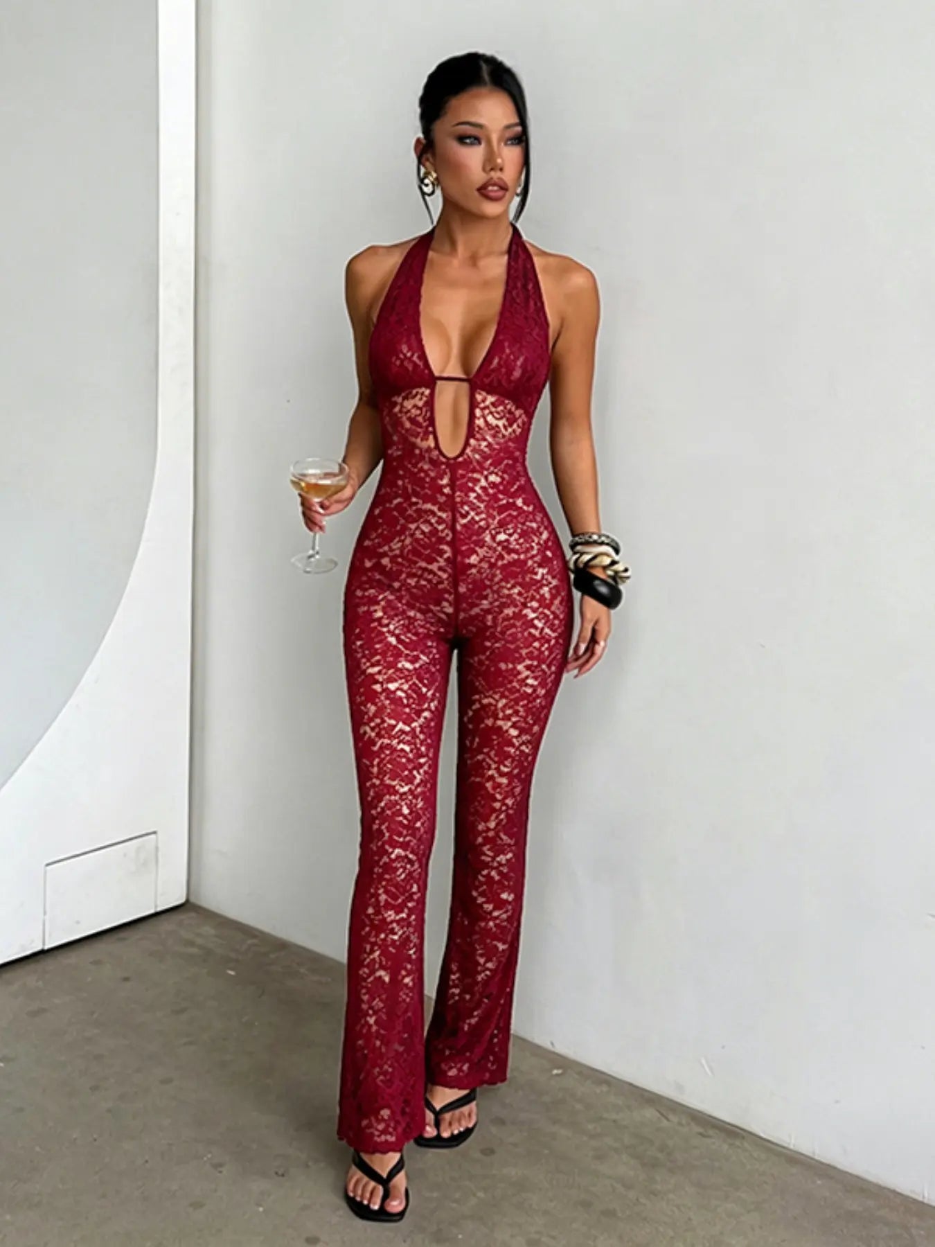 Lace Halter Jumpsuit