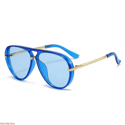 Retro Aviator Sunglasses for Women, with Trendy Casual Metal Frame Shades