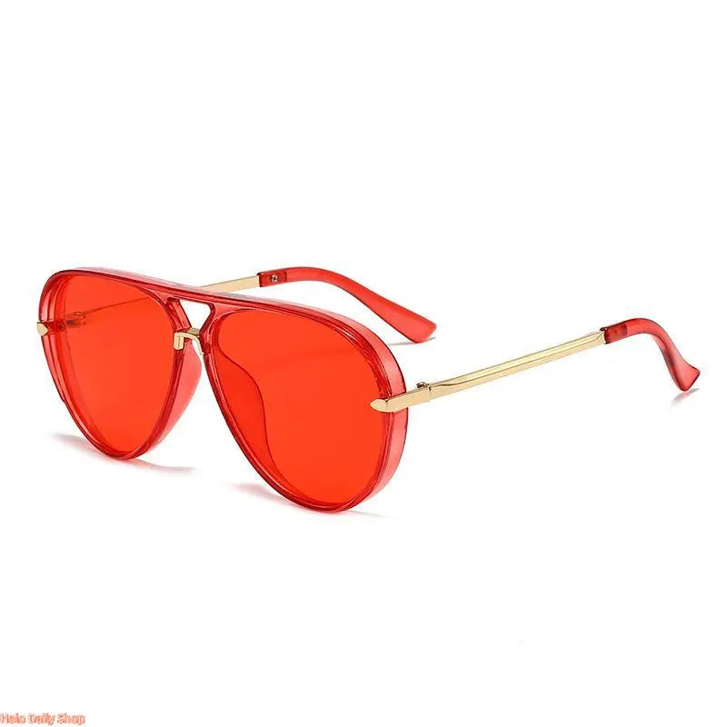 Retro Aviator Sunglasses for Women, with Trendy Casual Metal Frame Shades