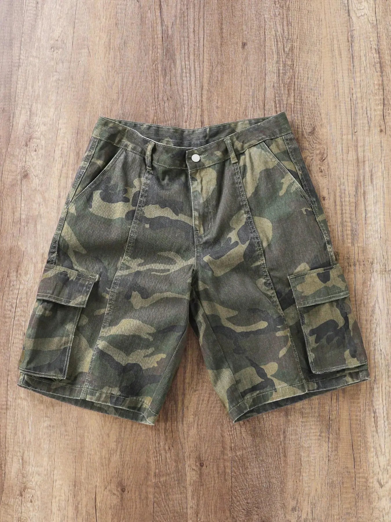 American Street Style Washed Camouflage Cargo Pants, streetwear outfit