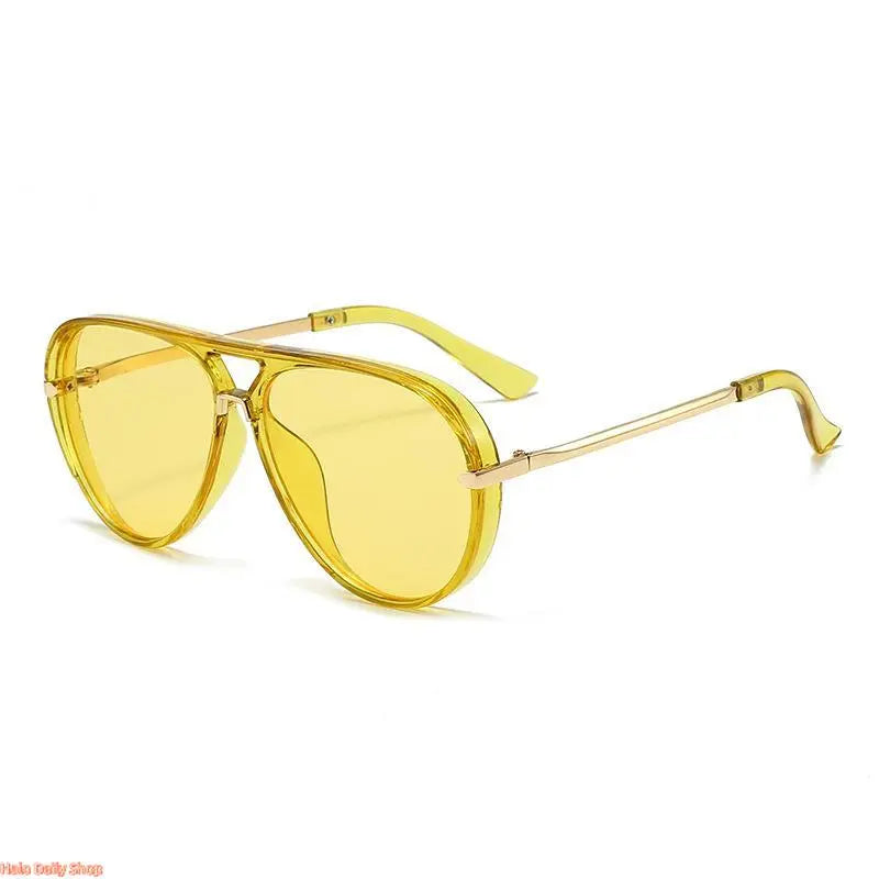 Retro Aviator Sunglasses for Women, with Trendy Casual Metal Frame Shades