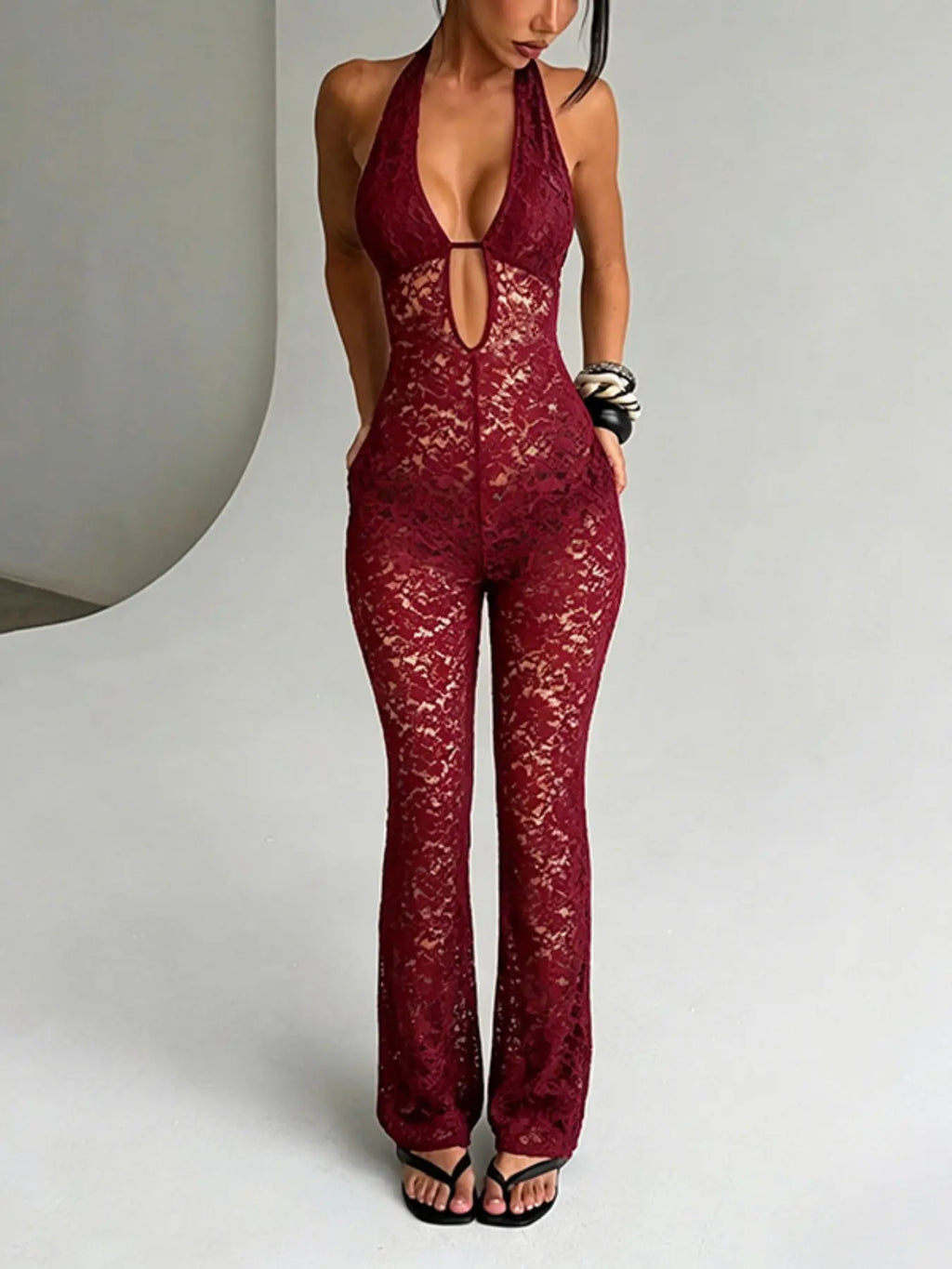 Lace Halter Jumpsuit