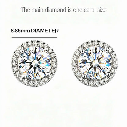 Iced Out round CZ Stud Earrings | Diamond Look Sparkle