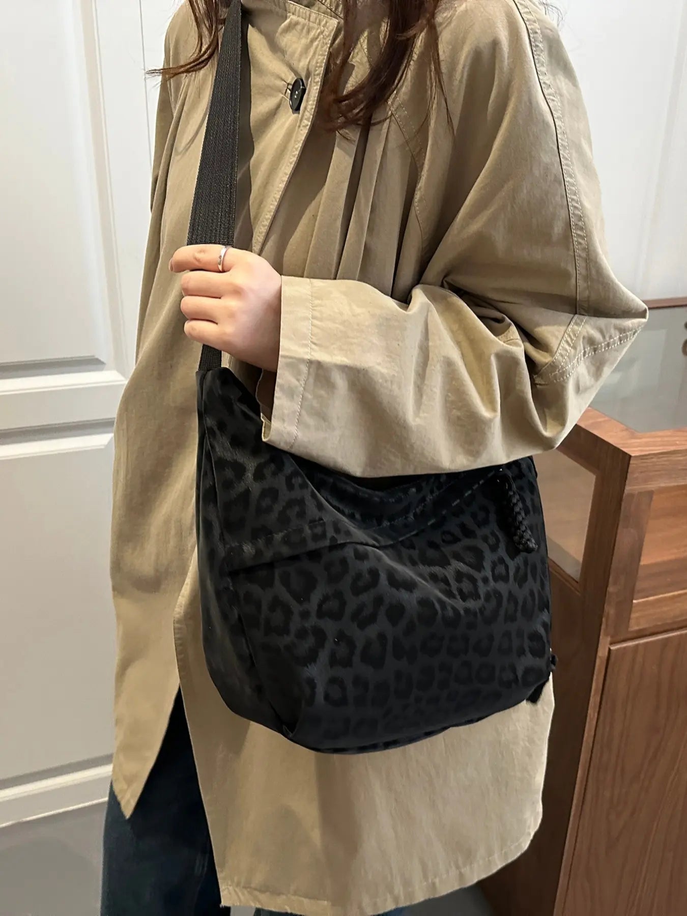 Women'S Leopard Print Casual Crossbody Bag