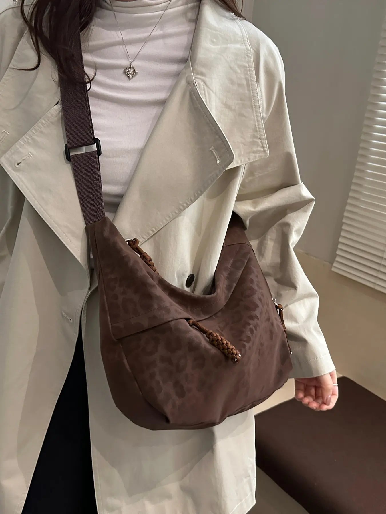 Women'S Leopard Print Casual Crossbody Bag