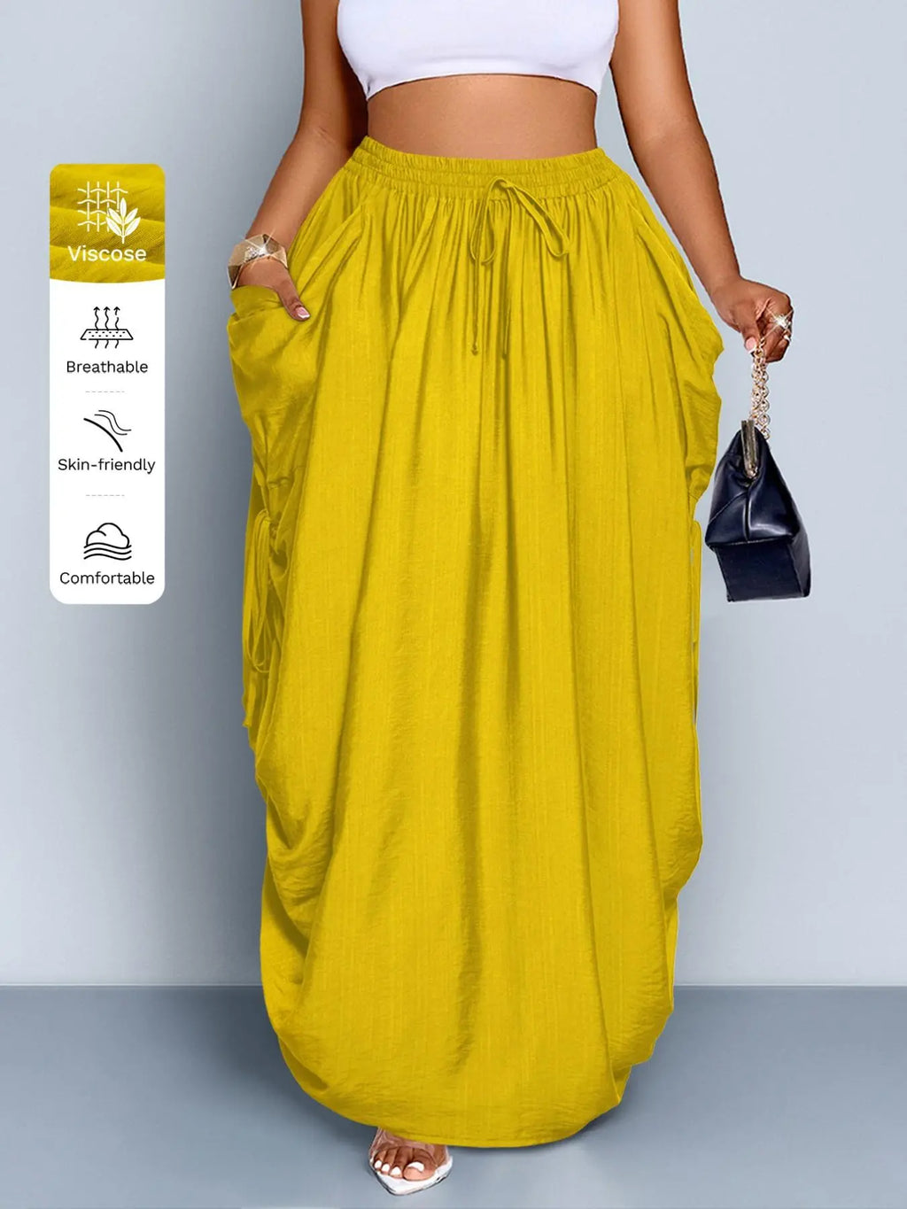 Plus Size Maxi Skirt