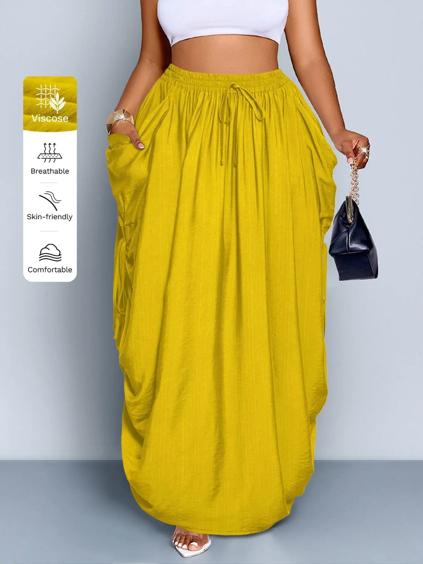 Plus Size Maxi Skirt