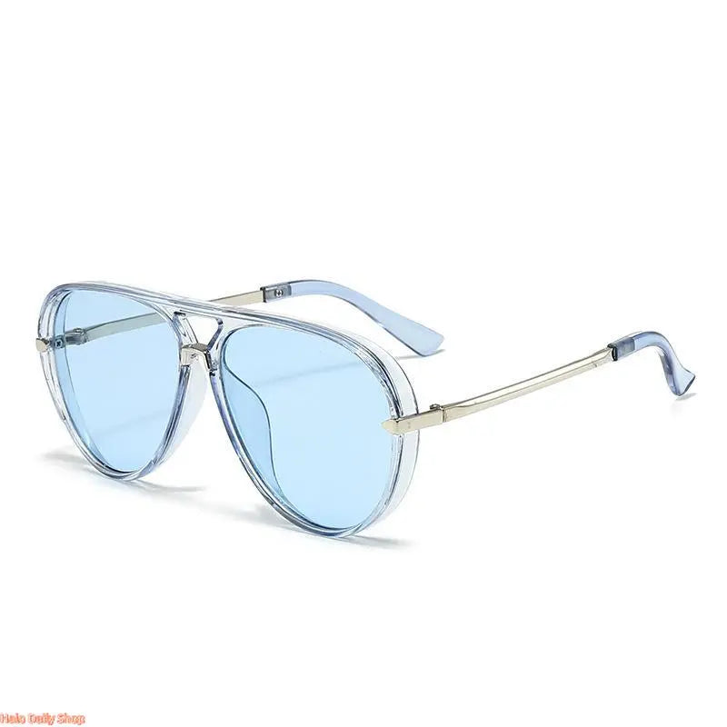 Retro Aviator Sunglasses for Women, with Trendy Casual Metal Frame Shades