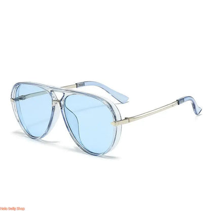 Retro Aviator Sunglasses for Women, with Trendy Casual Metal Frame Shades