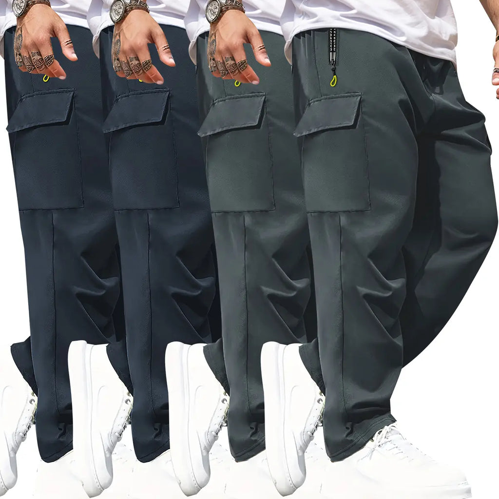 4 PIECES - Men's Cargo Pants
