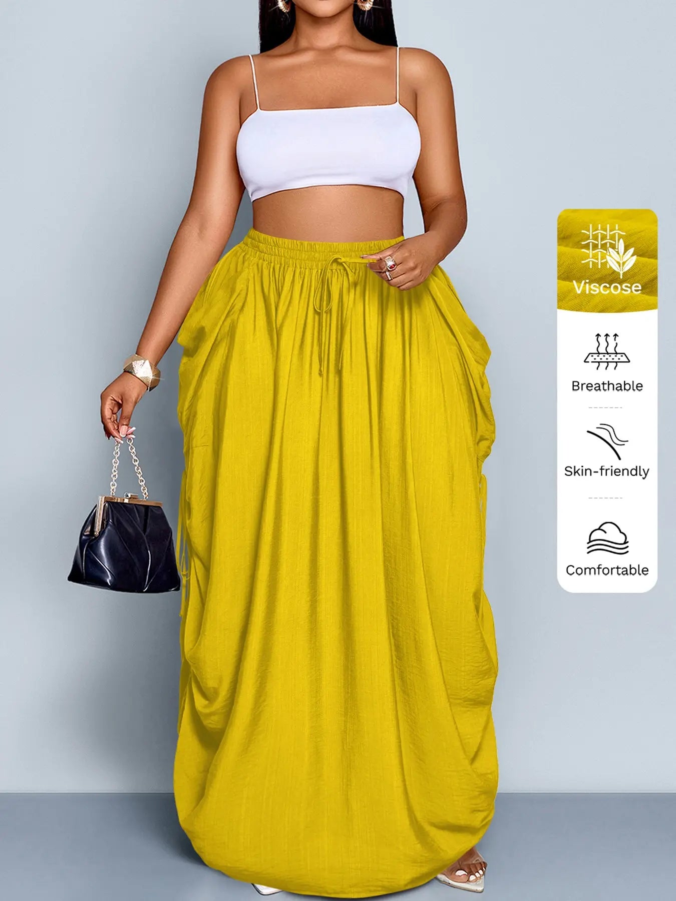 Plus Size Maxi Skirt