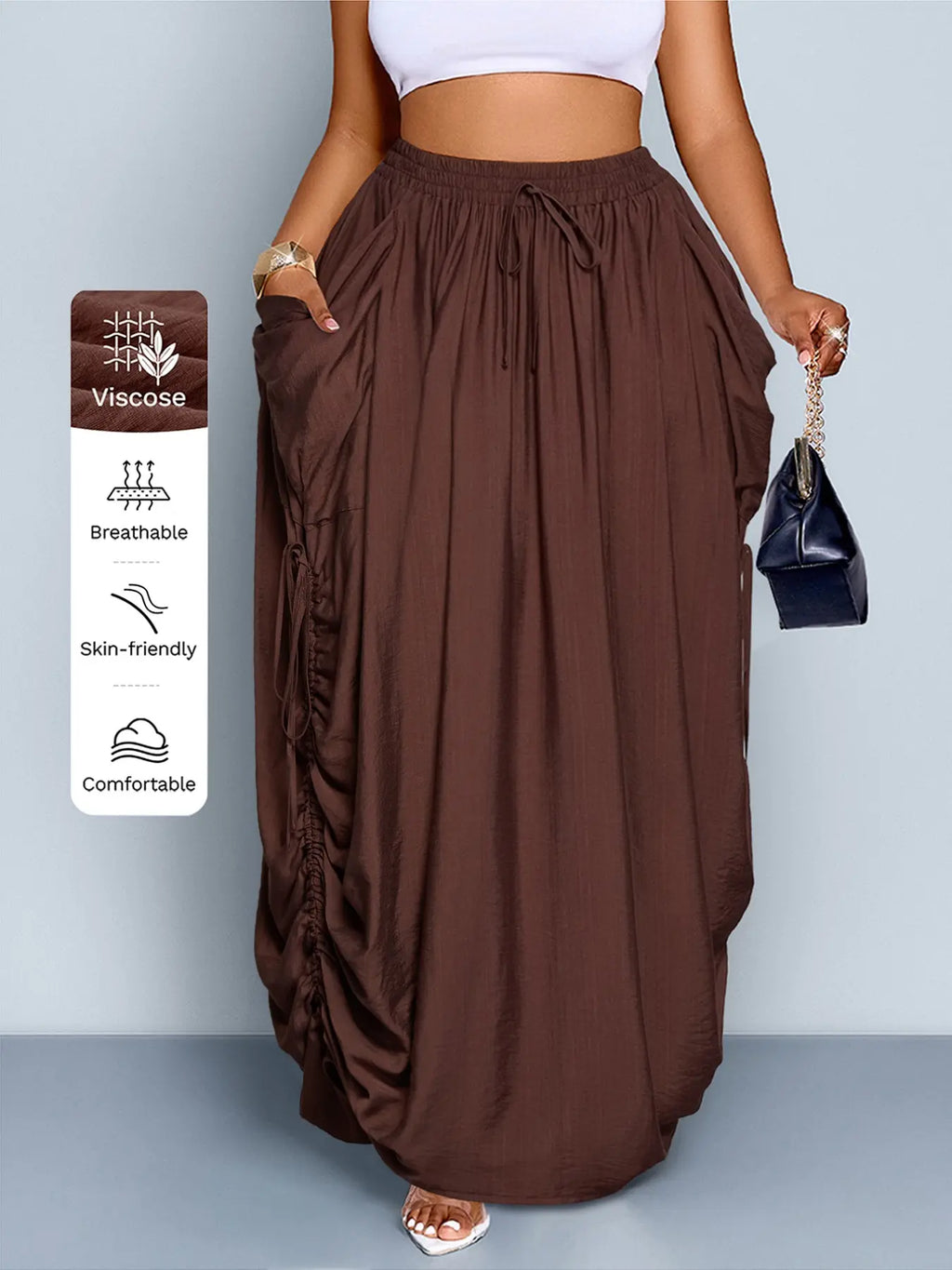 Plus Size Maxi Skirt